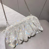 Shiny Rhinestones Handmade Evening Clutch Bags New Folds Purses and Handbags Luxury Designer Wedding Party High Quality