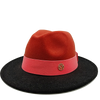 Low price wholesale Fedora hats men's and women's jazz hats red and white new tie dyed Fedora hats autumn classic hats sombrero