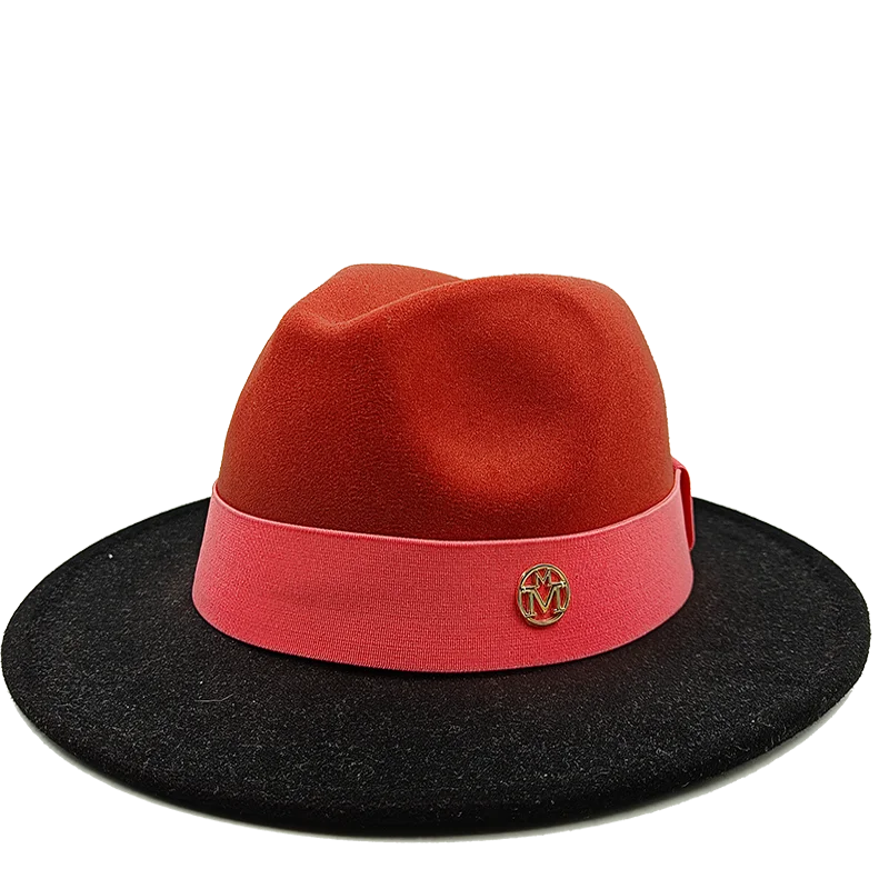 Low price wholesale Fedora hats men's and women's jazz hats red and white new tie dyed Fedora hats autumn classic hats sombrero