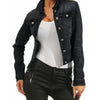 Women Jean Jacket Casual Slim 2025 Spring Autumn Solid Long Sleeve Turndown Collar Cowboy Coat Fashion Denim Jacket Plus Size