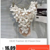 DEAT Fashion New Items Three-dimensional Flower Decoration Chest Pad Camisole For Women Fishbone Waist Sling Vest 11A04201