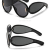 New Fashion Personality Hip Hop Cool Cyberpunk Sunglasses with Large Frame UV400 Anti UV Eyeglasses Oculos De Sol Feminino