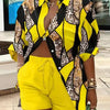 2025 Spring Autumn Casual Woman Sets Fashion Shirt Printed Button Shirt&Shorts Streetwear Shorts Pant Outfit Suit Two Piece Set