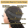 Double Drawn 13x6 HD Lace Frontal Wig Bone Straight Lace Front Wig Ombre Brown Colored Glueless Human Hair Wigs Ready To Go