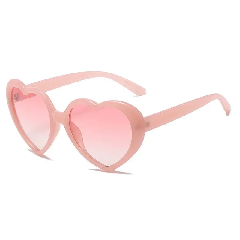 Neue herzförmige polarisierte Sonnenbrille für Damen, modisch, süß, Retro, Vintage, Verlaufs-Sonnenbrille, UV400-Schutz, Unisex-Brille