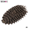 Deep Wavy Twist Synthetische Häkelhaare Afro Lockiges Haar Afrikanische Häkelzöpfe Ombre Blonde Flechthaarverlängerungen für Frauen