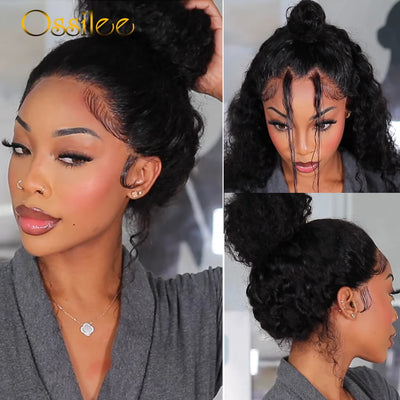 360 Lace Front Perücke Echthaar Wasserwelle Invisi Strap Bequemer Sitz 360 Transparente Lace Frontal Perücken Vorgestanzte Lace Perücke Gebleichte Knoten