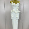 Sexy Fashion White Elegant Strapless Flower Bodycon Long Dress Women Casual Streetwear Club Birthday Party Slim Elegangt Dresses
