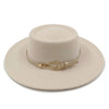 Women's Pearl Chain Fedora High Fashion with Pearl Pins Bump Cap Black White Autumen Winter Ladies Fedoras Wide Brim Girl Hat
