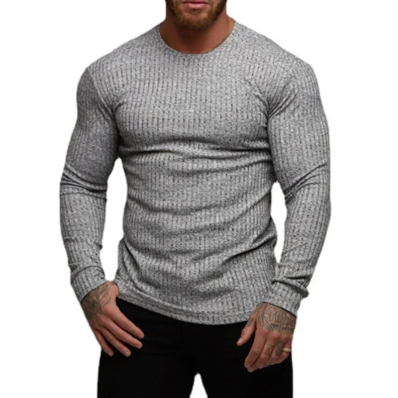 Spring Autumn Classic Black Ribbed Knit Roll Neck Jumper Mens New Fashion Slim Fit Thin Turtleneck Pullover Knitwear Sweaters