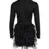 Mini Dress for Women 2023 Fashion Layered Ruffles Mesh Long Sleeve Sexy Party Skinny Dress Elegant Casual Female's Skirt Winter