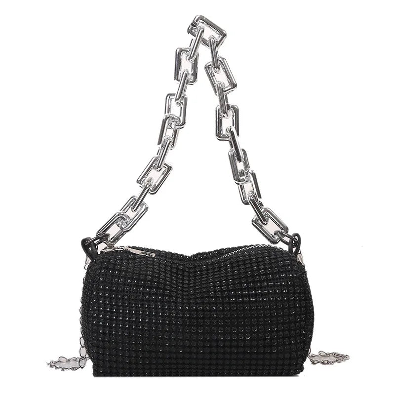 Women's bag 2024 New Rhinestones Handbags  for Women Bags Diamonds Shoulder Bag Purse Ladies Female Crossbody Bag Shining Bag