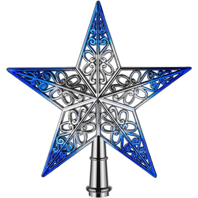 Baumspitze Weihnachts-Stern-Party-Dekoration Baumspitzen Blaue Deko-Weihnachtsutensilien Geschenke Niedlicher Patriotischer Outdoor