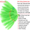 Afro Kinky Curly Hair Bulk Synthetic 12inch Ombre Marley Twists Braiding Hair #1B 4 27 30 33 99J Green Ombre Purple Brown Colors