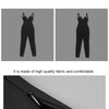 Schwarzer ärmelloser V-Ausschnitt-Jumpsuit mit Bandage-Oberteil und Cut-Out-Details – Abend- und Cocktailparty-Outfit