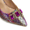 2024 Strass Spitz Zehen High Heels Schuhe und Taschen Set für Damen Hochzeit und Party Elegante Luxusmode in Weinrot