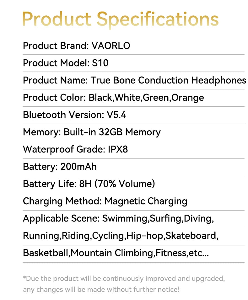 Knochenschallkopfhörer Bluetooth 5.4 Kabellose Ohrhörer IPX8 Wasserdicht für Schwimmsportler Unterstützt MP3-Player mit 32 GB RAM