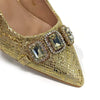 2024 Strass Spitz Zehen High Heels Schuhe und Taschen Set für Damen Hochzeit und Party Elegante Luxusmode in Weinrot