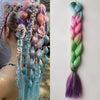 Colored Braiding Hair Mix Tinsels  Jumbo Braiding Tinsel Hair 4 Tones Ombre Braids  24 inch Festival Rave Hair For Girls Kids