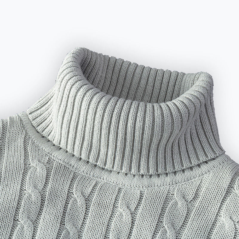 Neuer Rollkragenpullover Herren Freizeit Rollkragen Strickpullover Warm Halten Herren Pullover Wollpullover