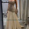 Angelika Exquisite A-line Evening Dresses for Women Rhinestones Pleated Bow Graduation Party Gowns Vestido de Gala Customized