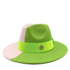 Low price wholesale Fedora hats men's and women's jazz hats red and white new tie dyed Fedora hats autumn classic hats sombrero