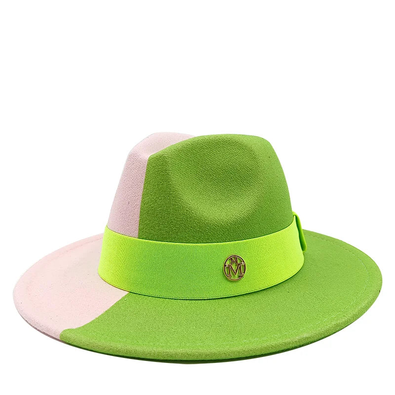 Low price wholesale Fedora hats men's and women's jazz hats red and white new tie dyed Fedora hats autumn classic hats sombrero