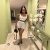 Three Sisters 2025 Summer Fashion Sexy Casual Holiday Beach Party Prom Woman Clothes Slimming Vest Print Ladies Two Piece Sets