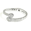New Iced Out Bling Butterfly Heart Bracelet Silver Color CZ  Zircon Oval Charm Opened Bangle For Men Women Hiphop Luxury Jewelry