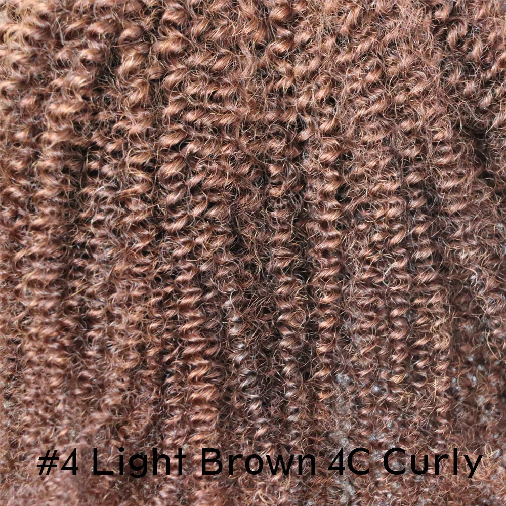 #30 Blonde Virgin Remy Human Hair Bundles 4C Afro Kinky Curly Brown #4 100gram Human Hair Weft Weaving for African Black Women