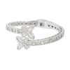 New Iced Out Bling Butterfly Heart Bracelet Silver Color CZ  Zircon Oval Charm Opened Bangle For Men Women Hiphop Luxury Jewelry