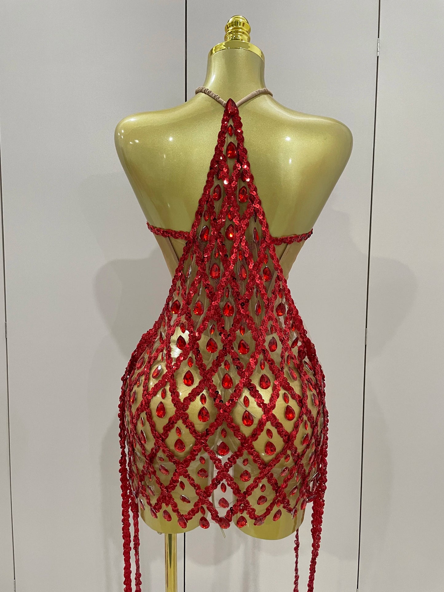 Sexy Sparkly Sequin Diamond Mesh Transparent Two Piece Set Women Celebrate Evening Party Birthday Dress Stage Photo Shoot Wear