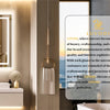 Intelligenter LED-Badezimmerspiegel, rechteckiger Wandspiegel mit Bluetooth-Lautsprecher, Uhrzeit, Temperatur, Lichtspeicher, Front- und Hintergrundbeleuchtung, Antibeschlag