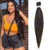 Purple Pink White 3 Tones Ombre Straight Braids Blend Hair Tinsel Festival Rave Hair Extensions for Girls Crazy Hair Day Braids