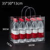 10/20pcs/lot Transparent Soft PVC Gift Tote Packaging Bags with Hand Loop Clear Plastic Handbag Cosmetic Bag