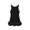 TRAFZA Sexy Solid White Flower Bud Tierred Red Mini Dress Safety Pants Women Dress New 2025 Spring Autumn Fashion Party Dress