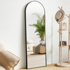 JHK 64"x21" Ganzkörper-Wandspiegel, stehend, hängend oder anlehnend, Wandspiegel mit Ständer, Rahmen aus Aluminiumlegierung, Wohnzimmer