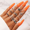 50pc/Lot Jewelry Factory In Stock Finger Rings Women Gold Antique Silver Plate Enamel Opal Crystal Snake Jewelry Party Bar Girl