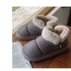 Bow Knot Short Ankle Snow Boots Women Winter Plush And Thick Insulation Waterproof PU Cotton Household Shoes Home Slipper Women