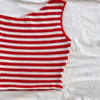 European and American striped vest shorts set, summer knitted hot pants top two-piece set