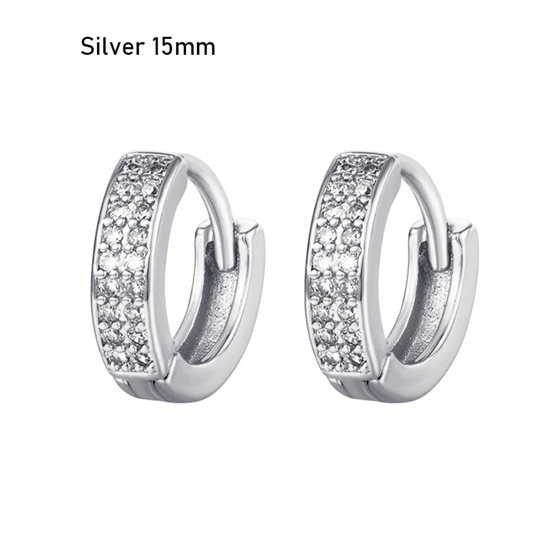 CRMYA Gold Silber gefüllt 16mm 14mm 12mm Blumen baumelnde Ohrringe Zirkonia Creolen für Damen Mädchen Schmuck Großhandel