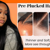Ombre Brown Wear Go Human Hair Wigs Pre-Styled Layered Cut Kinky Curly Wig HD 7x5 Glueless Pre-Cut Wig for Quick Installation