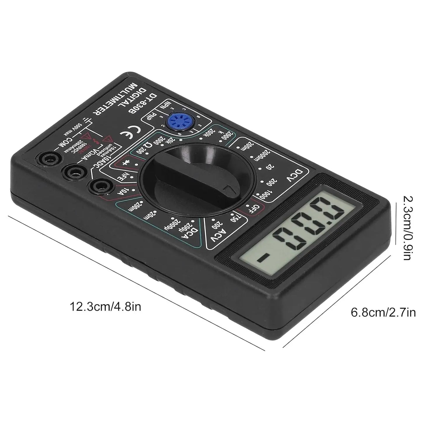 Digital-Multimeter-Tester, DT830B Elektrischer Voltmeter-Amperemeter, tragbares Volt-Multimeter, Autobatterietester, Stromkreistester