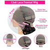 HD Transparent Lace 200 Density 13x4 13x6 Full Frontal Lace 99j Burgundy Preplucked Colored Deep Wave Frontal Human Hair Wig