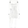 Articat Sexy Trägerloses Bandagenkleid, Zweilagiges Mesh-Patchwork, Damen, Transparent, Blumen-Bänder, Vestidos, Party, Clubwear