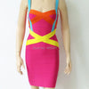 2025 New Women Sexy Spaghetti Strap Rayon HL Elastic Celebrity Bandage Dress Bodycon Mini Club Evening Party Dresses Drop Ship