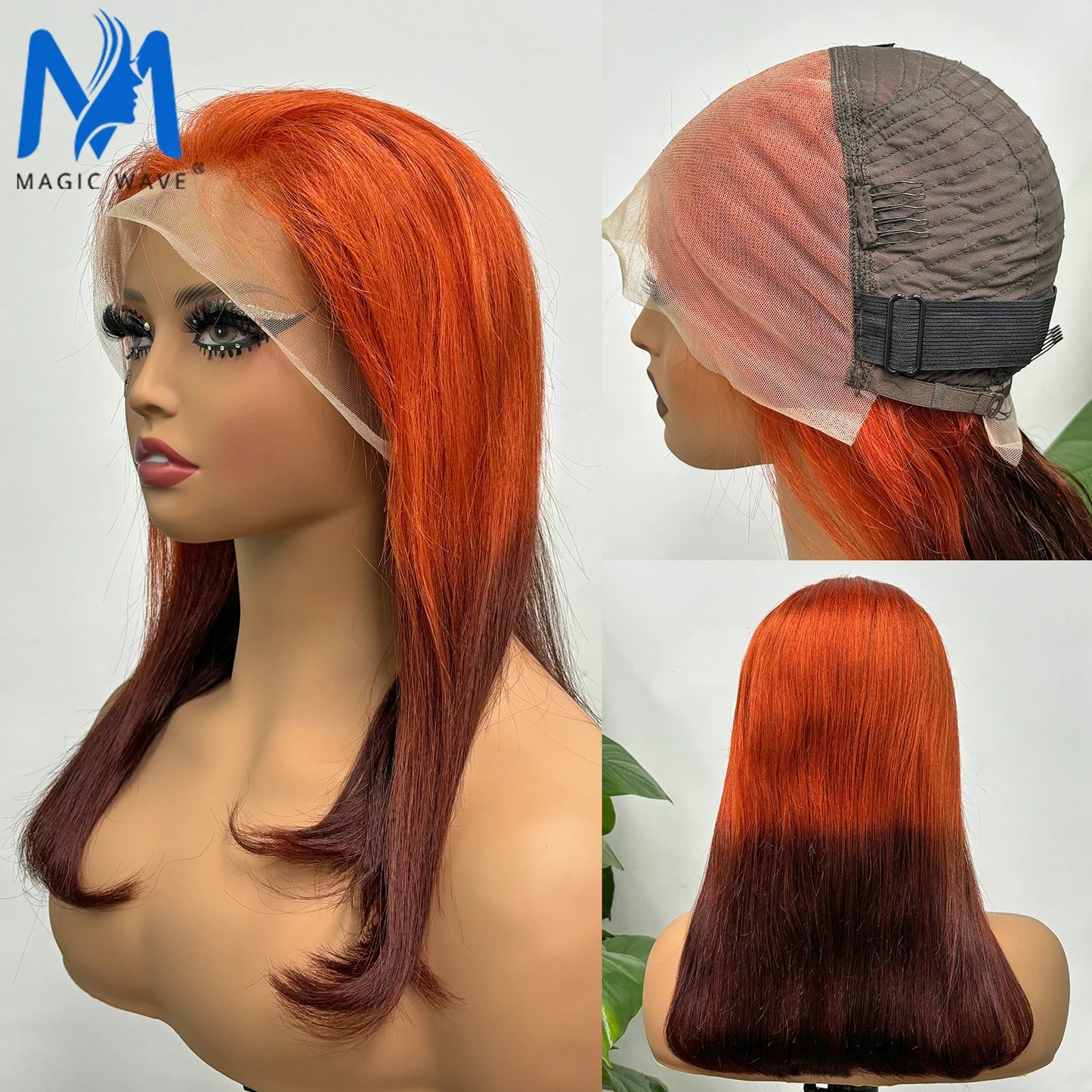 4/30/4 Farbe Echthaar Bob Perücke Glatt 13x4 Lace Front Echthaar Perücken Brasilianische Perücke Kurze Echthaar Bob Perücken Ombre Perücke