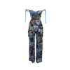 Two Pieces Women Pant Sets Print Matching Set Drawstring Pockets Sleeveless Top Elastic Waist Pants Slim Fit Casual 2026 Spring