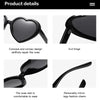 Neue herzförmige polarisierte Sonnenbrille für Damen, modisch, süß, Retro, Vintage, Verlaufs-Sonnenbrille, UV400-Schutz, Unisex-Brille