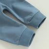 Casual New Baby Boys Long Sleeve Outfits Clothes Fashion Letter Print Sweatshirt Tops Elastic Pants Suit for Baby Fall Clothing